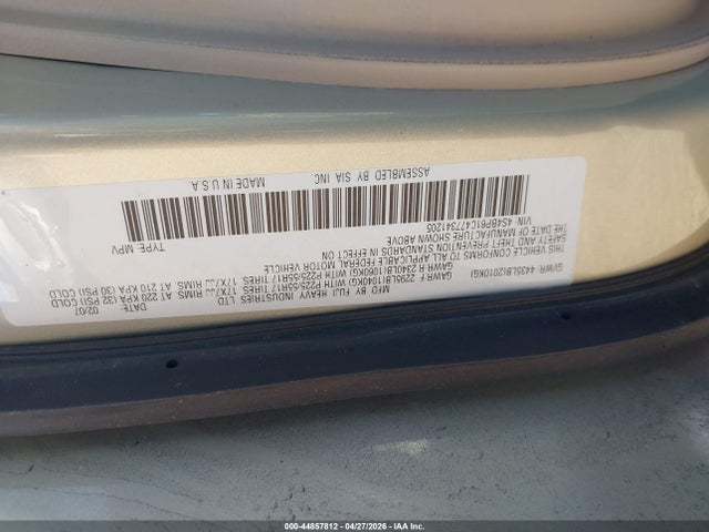 44857812 :رقم المزاد ، 4S4BP61C477341205 vin ، 2007 Subaru Outback 2.5i/2.5i Basic/2.5i L.l. Bean Edition مزاد بيع