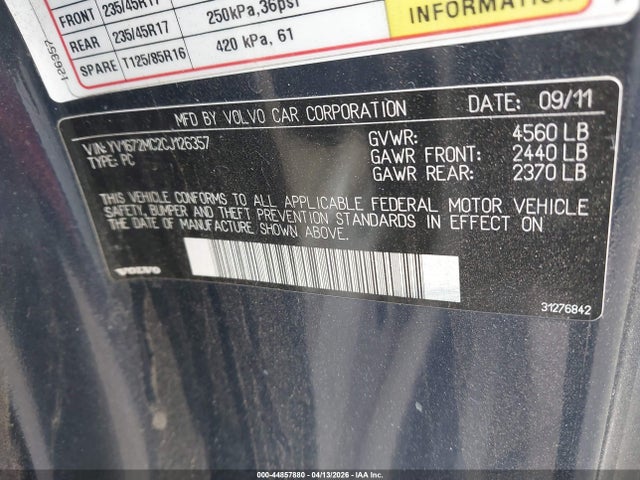 2012 VOLVO C70 YV1672MC2CJ126357 Photo 8