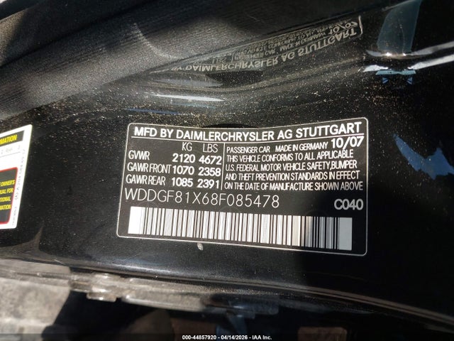 Aukcja sprzedaży 2008 Mercedes-benz C 300 Luxury 4matic/sport 4matic, vin: WDDGF81X68F085478, numer aukcji: 44857920