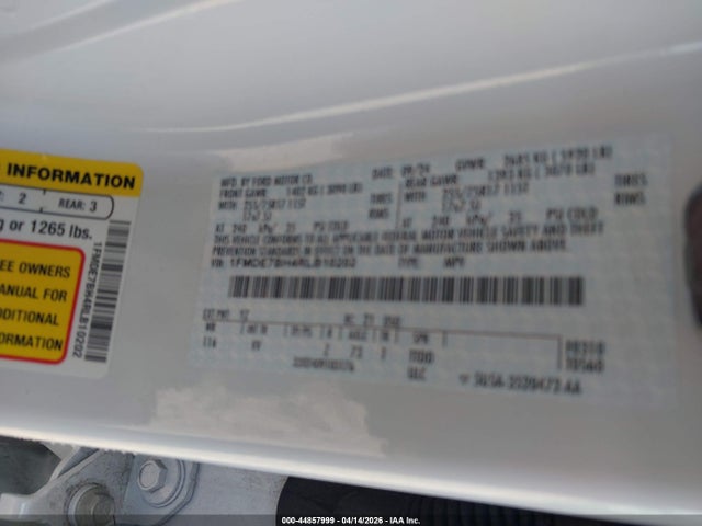 44857999 :رقم المزاد ، 1FMDE7BH4RLB10202 vin ، 2024 Ford Bronco Big Bend مزاد بيع