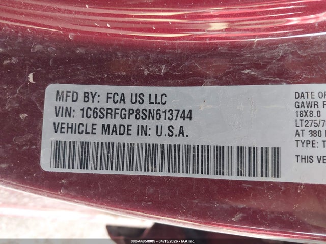 Продаж на аукціоні авто 2025 Ram 1500 Warlock  4x4 5'7 Box, vin: 1C6SRFGP8SN613744, номер лоту: 44858005