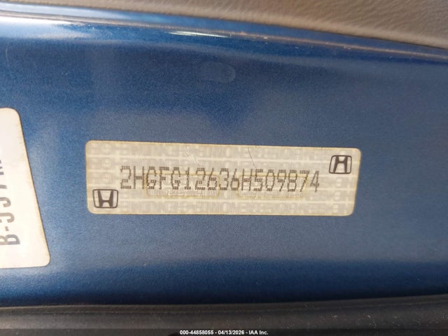 Продаж на аукціоні авто 2006 Honda Civic Lx, vin: 2HGFG12636H509874, номер лоту: 44858055