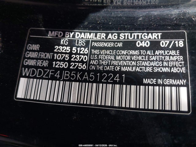 2019 MERCEDES-BENZ E 300 WDDZF4JB5KA512241 Photo 8