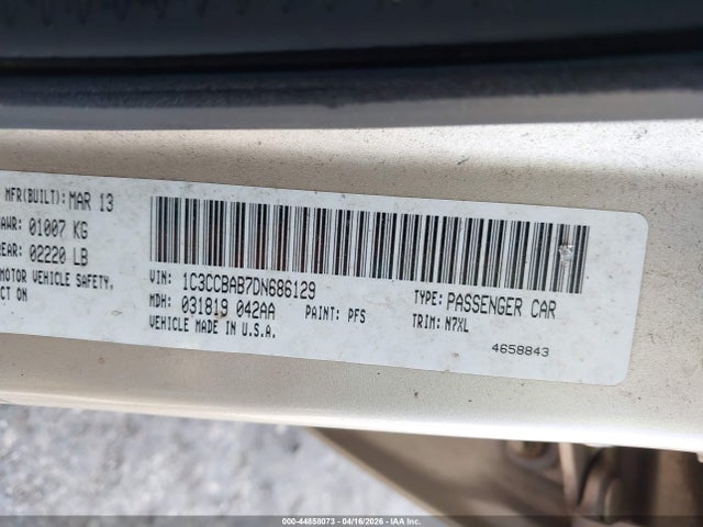 Aukcja sprzedaży 2013 Chrysler 200 Lx, vin: 1C3CCBAB7DN686129, numer aukcji: 44858073