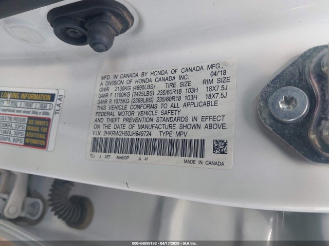 2HKRW2H50JH649724 Honda CR-V EX