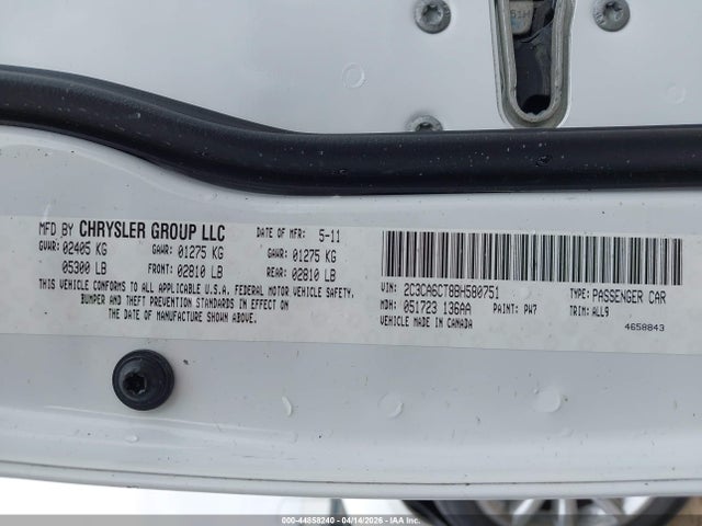 44858240 :رقم المزاد ، 2C3CA6CT8BH580751 vin ، 2011 Chrysler 300c مزاد بيع