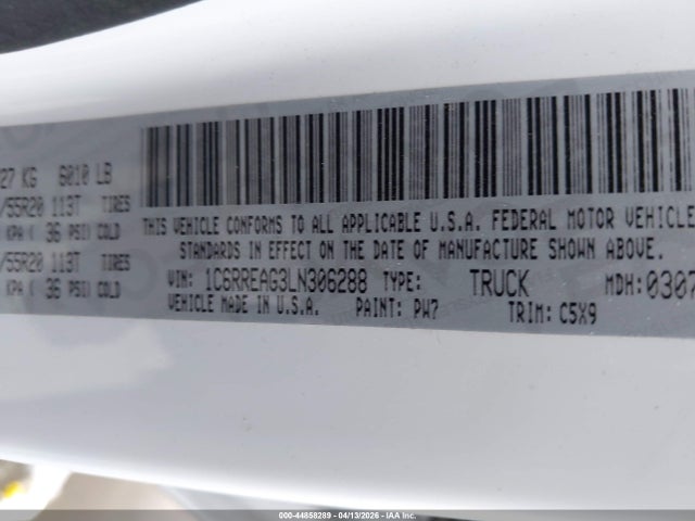 1C6RREAG3LN306288 RAM 1500 Hfe 4x2 6&#039;4 Box