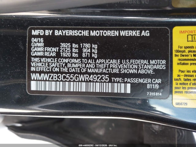 2016 MINI COUNTRYMAN WMWZB3C55GWR49235 Photo 8