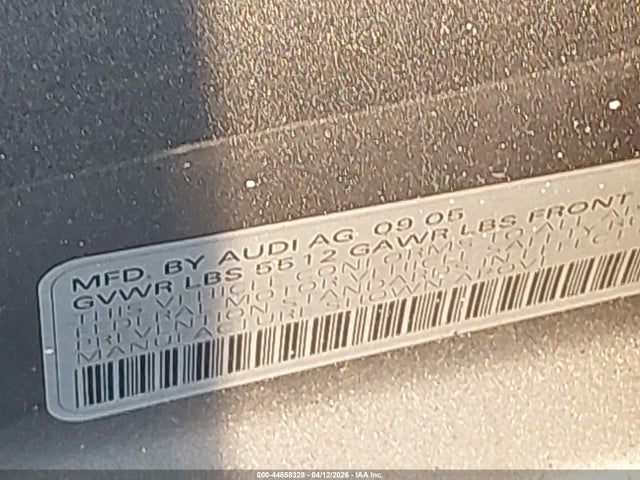Aukcja sprzedaży 2006 Audi A6 3.2 Avant, vin: WAUKH74FX6N074625, numer aukcji: 44858328