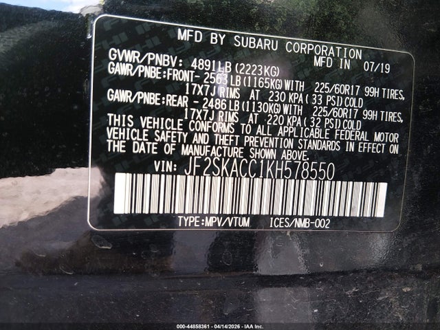 Subaru Forester 2019 JF2SKACC1KH578550 Image 9