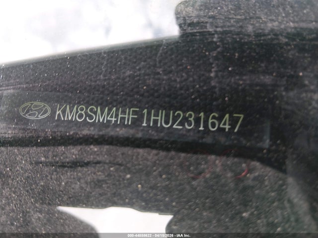 KM8SM4HF1HU231647 Hyundai Santa Fe Se