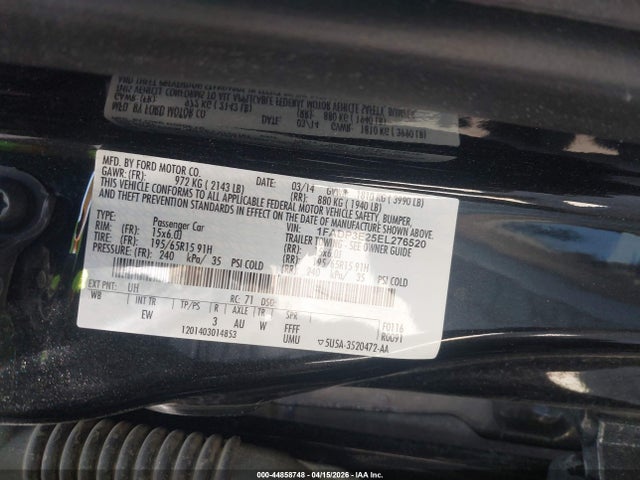 Ford FOCUS S 2014 1FADP3E25EL276520 Image 9