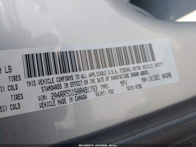 Aukcja sprzedaży 2010 Chrysler Town & Country Touring, vin: 2A4RR5D15AR491793, numer aukcji: 44858779
