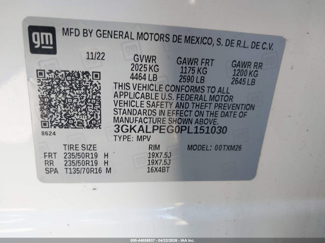 3GKALPEG0PL151030 GMC Terrain Fwd Slt