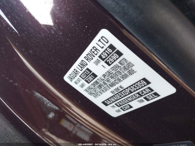 Продажа на аукционе авто 2013 Jaguar Xf I4 T, vin: SAJWA0ESXDPS83359, номер лота: 44858967