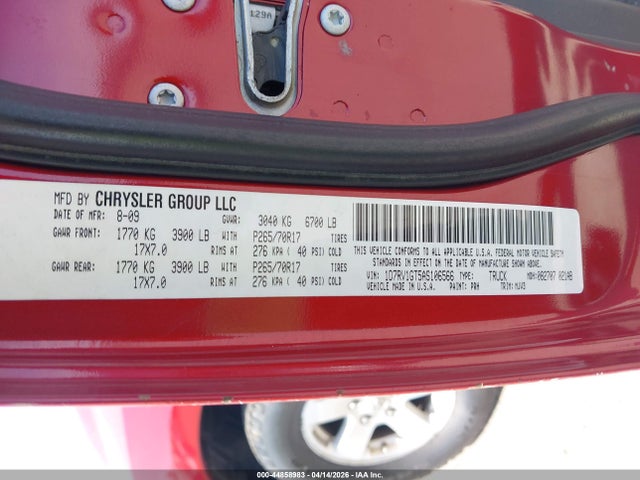 Продажа на аукционе авто 2010 Dodge Ram 1500 Slt/sport/trx, vin: 1D7RV1GT5AS106566, номер лота: 44858983