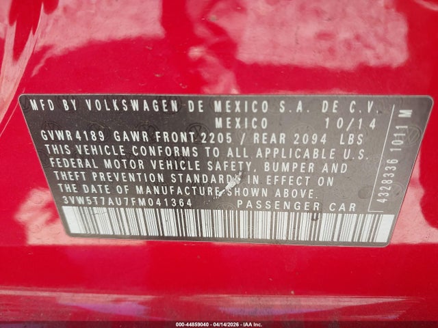 2015 VOLKSWAGEN GOLF GTI 3VW5T7AU7FM041364 Photo 8