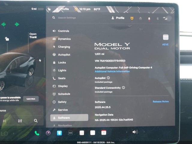 Продаж на аукціоні авто 2026 Tesla Model Y All-wheel Drive/long Range Launch Series/premium All-wheel Drive, vin: 7SAYGDEE0TF541553, номер лоту: 44859111
