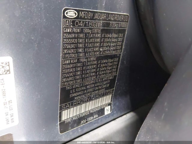 2018 LAND ROVER DISCOVERY SALRR2RV7JA071725 Photo 8