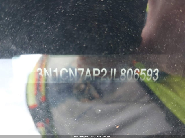 Продаж на аукціоні авто 2018 Nissan Versa 1.6 S, vin: 3N1CN7AP2JL806593, номер лоту: 44859216