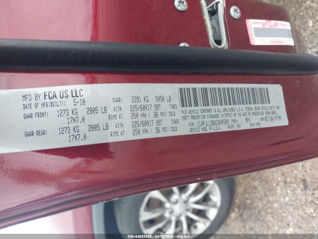 1C4PJLLB8KD204549 Jeep Cherokee Latitude Plus Fwd