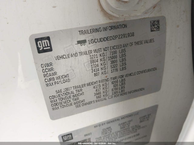 2023 CHEVROLET SILVERADO 1500 1GCUDDED2PZ291938 Photo 8