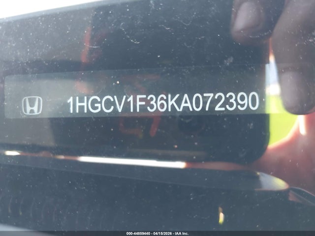 44859440 :رقم المزاد ، 1HGCV1F36KA072390 vin ، 2019 Honda Accord Sport مزاد بيع