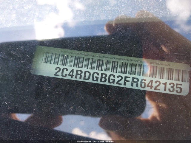 44859448 :رقم المزاد ، 2C4RDGBG2FR642135 vin ، 2015 Dodge Grand Caravan Se مزاد بيع