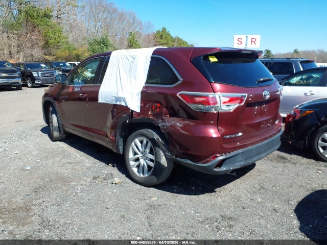Продажа на аукционе авто 2015 Toyota Highlander Le V6, vin: 5TDBKRFH2FS126631, номер лота: 44859551