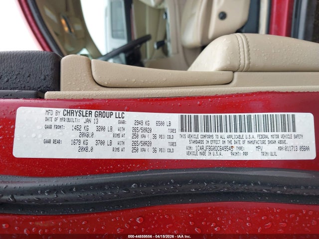 2013 JEEP GRAND CHEROKEE 1C4RJFBG0DC649545 Photo 8