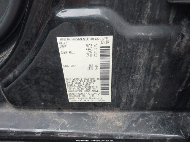 Aukcja sprzedaży 2019 Nissan Altima 2.5 S, vin: 1N4BL4BW3KC156792, numer aukcji: 44859611