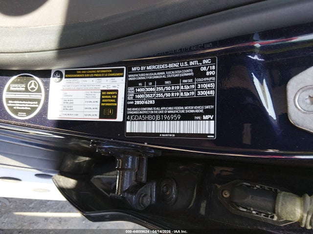 44859624 :رقم المزاد ، 4JGDA5HB0JB196959 vin ، 2018 Mercedes-benz Gle 350 4matic مزاد بيع