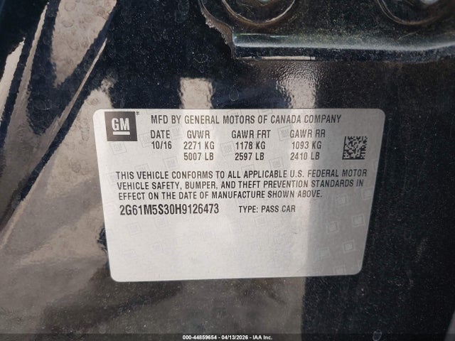 Продаж на аукціоні авто 2017 Cadillac Xts Luxury, vin: 2G61M5S30H9126473, номер лоту: 44859654
