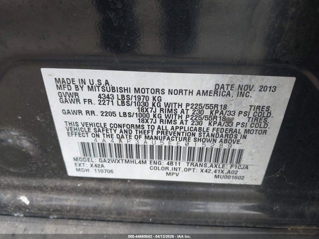 2014 MITSUBISHI OUTLANDER SPORT 4A4AP3AU5EE015289 Photo 8