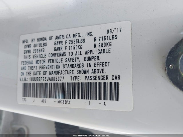 Продажа на аукционе авто 2018 Acura Tlx Advance Pkg, vin: 19UUB2F75JA005977, номер лота: 44860149