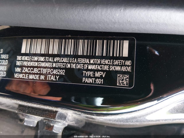 44860189 :رقم المزاد ، ZACCJBCT8FPC46292 vin ، 2015 Jeep Renegade Trailhawk مزاد بيع