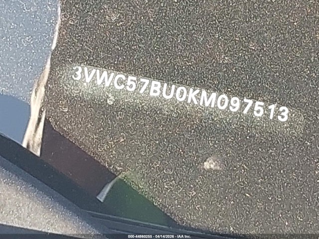 44860255 :رقم المزاد ، 3VWC57BU0KM097513 vin ، 2019 Volkswagen Jetta 1.4t R-line/1.4t S/1.4t Se مزاد بيع