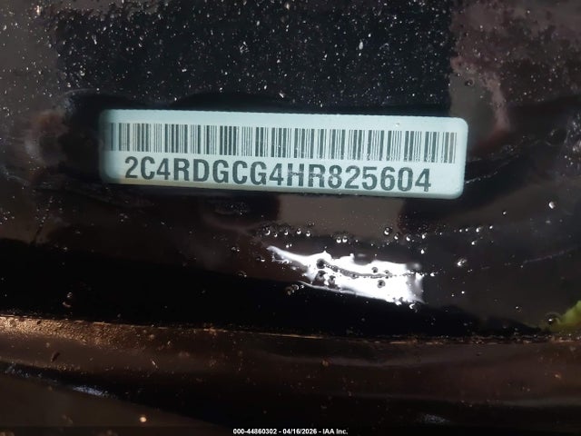 44860302 :رقم المزاد ، 2C4RDGCG4HR825604 vin ، 2017 Dodge Grand Caravan Sxt مزاد بيع