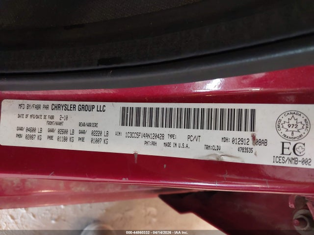 Продаж на аукціоні авто 2010 Chrysler Sebring Touring, vin: 1C3CC5FV4AN120428, номер лоту: 44860332