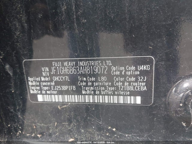 2010 SUBARU IMPREZA JF1GH6B63AH819072 Photo 8
