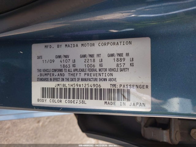 44860383 :رقم المزاد ، JM1BL1H59A1254906 vin ، 2010 Mazda Mazda3 S Sport مزاد بيع