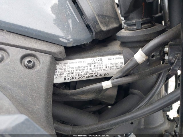 44860433 :رقم المزاد ، MH3RH20Y6MK004650 vin ، 2021 Yamaha Mt-03 مزاد بيع