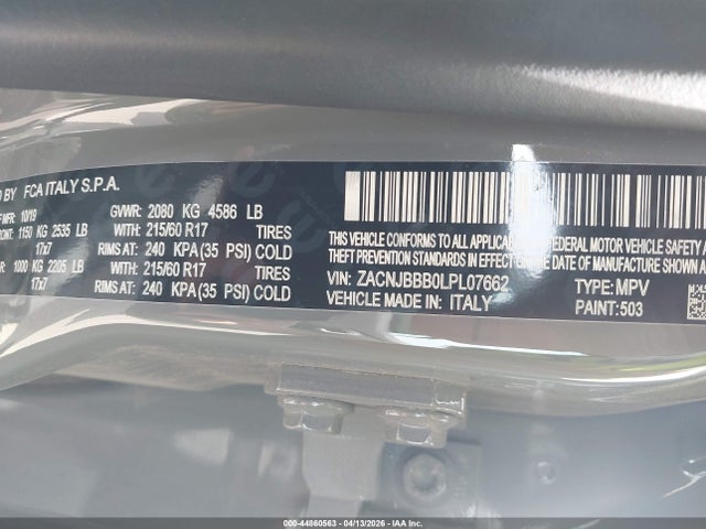 ZACNJBBB0LPL07662 Jeep Renegade Altitude 4x4