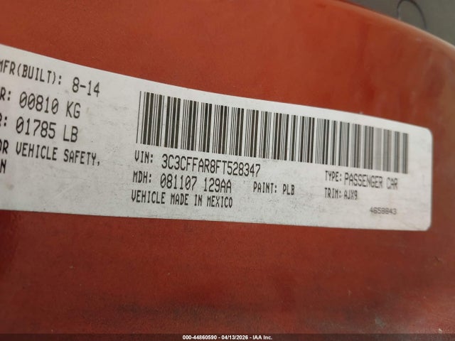 2015 FIAT 500 3C3CFFAR8FT528347 Photo 8