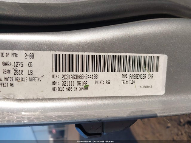 Aukcja sprzedaży 2008 Chrysler 300c Hemi, vin: 2C3KA63H08H244186, numer aukcji: 44860591