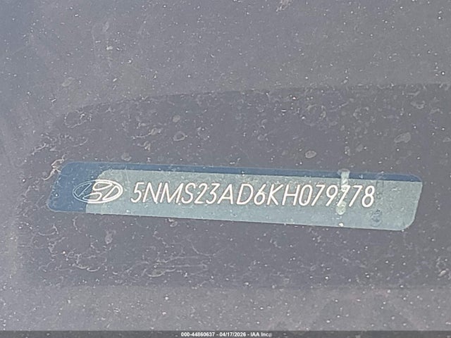 Aukcja sprzedaży 2019 Hyundai Santa Fe Se, vin: 5NMS23AD6KH079778, numer aukcji: 44860637