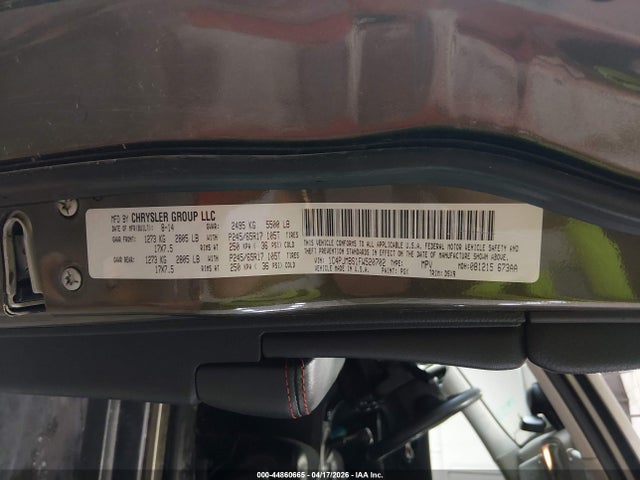 2015 Jeep Cherokee Trailhawk მანქანა იყიდება აუქციონზე, vin: 1C4PJMBS1FW520702, აუქციონის ნომერი: 44860665