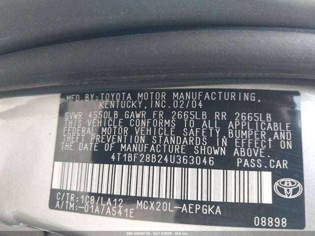 2004 TOYOTA AVALON 4T1BF28B24U363046 Photo 8