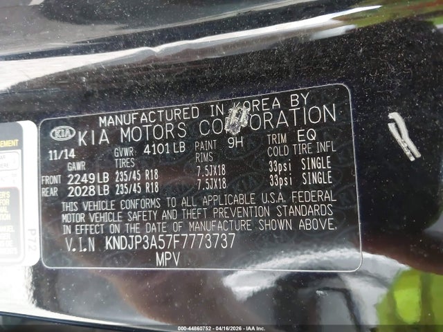 Продажа на аукционе авто 2015 Kia Soul +, vin: KNDJP3A57F7773737, номер лота: 44860752