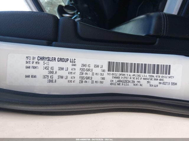 2011 JEEP GRAND CHEROKEE 1J4RR4GG2BC641394 Photo 8